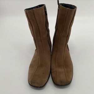 Women’s ECCO Gore Tex Brown Suede waterproof Rain Snow Boots Abelone
